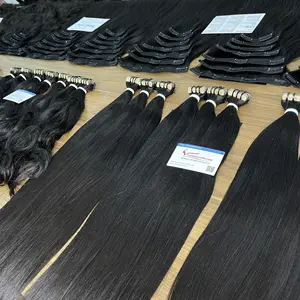 Vente directe d'usine Bande de cheveux vierges alignés sur les cuticules brutes dans les extensions de cheveux humains Extension de cheveux humains vietnamiens en gros