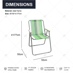 Sedia da Spiaggia con Telaio in Acciaio, Resistente e Confortevole, Arredo Esterno Portatile per Hotel e Spiagge - Product Image 4