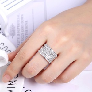 Certificado corte brillante VVS diamante 925 plata esterlina chapado en oro estilo Hip Hop compromiso boda banda mujeres IGI fiestas - Product Image 6