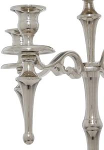 เชิงเทียนสีเงินหรูหราแกนกลาง5เชิงเทียนตกแต่งงานแต่งงานสไตล์วินเทจ - Product Image 4