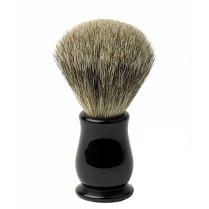 Brocha de Afeitar de Pelo de Texugo para Hombre, Herramienta de Afeitado para Barbería y Salón, Cuidado Facial Personal, Brocha para Barba con Mango Metálico - Product Image 1