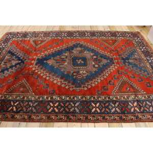 Grand tapis turc de 6,6 x 9,7 pieds, tapis vintage à imprimé animal rouge - Product Image 2