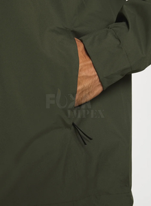 Chaqueta impermeable de lona con cremallera para hombre 2024, Chaqueta larga de invierno con estampado personalizado para lluvia al aire libre, decoración bordada, senderismo a prueba de viento - Product Image 5