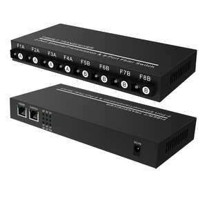 ตัวแปลงสัญญาณมีเดียกิกะบิตอีเธอร์เน็ต RJ45 เป็น 1000Mbps SC Transceiver รองรับความเร็วสูงสุด 1000Mbps  แปลงไฟเบอร์เป็นอีเธอร์เน็ต 8SC เป็น 2RJ45 - Product Image 1