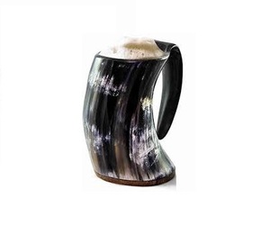 Taza vikinga de cuerno de cerveza ecológica personalizada de alta calidad, taza de café de tamaño personalizado hecha a mano, tapa, accesorio de Venta caliente - Product Image 4