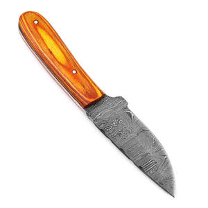 Couteau chirurgical en acier inoxydable fait main sur mesure OEM, pointe tombante, manche en bois de Pakka, étui en cuir, utilisation en chirurgie générale, CE - Product Image 4