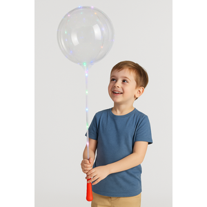 Luce a LED palloncini Bobo trasparenti maniglie colorate 100 pezzi Min per festa di nozze decorazione di laurea per Halloween - Product Image 4