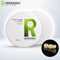 Disque en zircone polyvalent Rondcera de 18 mm d'épaisseur, ISO 13485, pour laboratoire dentaire, restauration de ponts d'implants complets CAD/CAM