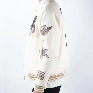 2025 Blouson aviateur Letterman surdimensionné avec logo personnalisé pour hommes veste universitaire de marque privée dans le meilleur matériau de style de rue - Product Image 2