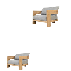 เฟอร์นิเจอร์ร้านอาหารโซฟาเดี่ยวแบบไม้ดีไซน์ทันสมัยโซฟากลางแจ้งสำหรับโรงแรมวิลล่า - Product Image 4