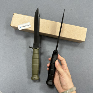 Coltello da Caccia a Lama Dritta in Acciaio Inossidabile per Esterni, Coltello Tascabile Fisso Durevole per Soccorso e Utilizzo Generico con Fodero in Plastica - Product Image 4