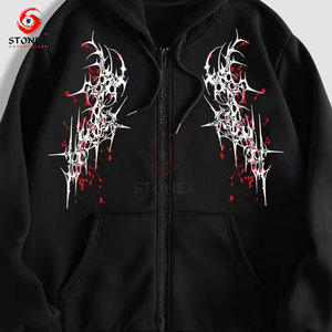 Premium Men's Winter Zipper Hoodie | Custom Logo OEM Service High Quality 100% Cotton Fabric Soft Comfortable Casual <b>Zip</b>-Up - Product Image 2