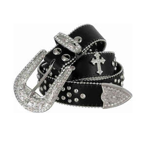 Ceinture Western Bling Cross Symbole Rhinestone - Product Image 1