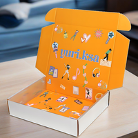 Boîte de papier ondulé rose argenté imprimé avec logo personnalisé Emballage de luxe recyclé étanche pour le commerce électronique imprimé sur mesure