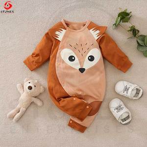 Mameluco Impresión personalizada Bambú Recién nacido Bebe Ropa Bebé Bambú Cremalleras Mameluco - Product Image 5