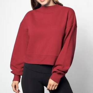 Sudadera de Mujer, Cuello Redondo, Manga Larga, Talla Grande, Tejido de Poliéster/Algodón, Transpirable, Secado Rápido, Resistente al Viento, para Invierno - Product Image 1