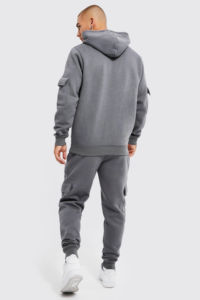 Ensemble de survêtement unisexe pour homme, coupe classique, poids lourd, décontracté, avec sweat-shirt et pantalon de survêtement en molleton 100% coton - Product Image 2