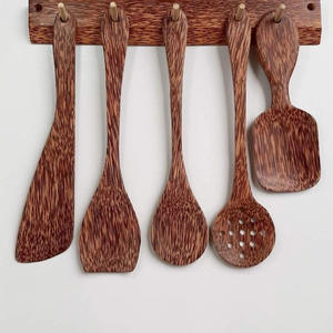 Outils de cuisine polyvalents et gadgets spatule à noix de coco spatules en bois de coco naturel pour la cuisson des aliments - Product Image 1