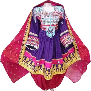 Color rojo terciopelo afgano Vintage Maxi estilo vestidos afganos hechos a mano afganos KUCHI vestidos al mejor precio y bajo MOQ 2025 - Product Image 2