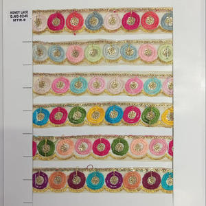 Encaje bordado Premium con patrón floral Encaje bordado suave para vestidos de novia y velos - Product Image 1