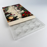 Boîte de calendrier de l'Avent vide en matériaux recyclés, best-seller, avec gaufrage, pour bougies fondantes de Noël, bombes de bain, bougies et produits de soin de la peau