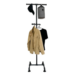 Space-Saving Metal Double Tier Standing Clothes Organizer for Wardrobe Balcony Kitchen-GQA68031 - Product Image 1