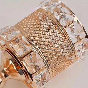 Laiton élégant, bougeoir en cristal, bougeoir européen décoration de mariage bar fête maison - Product Image 4