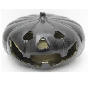 Diseño moderno Halloween decorativo calabaza aluminio muerto mate negro PC para decoración personalizado hecho a mano al por mayor a granel - Product Image 3
