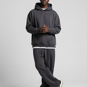 Conjunto Deportivo Informal de Invierno de Alta Calidad, Sudadera Holgada de Color Sólido y Pantalones Deportivos Holgados, Ropa Deportiva Moderna para la Calle - Product Image 5