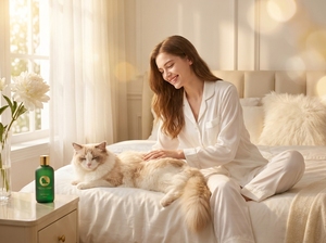 Shampoo pour chat à poils longs VELVETPAW Premium & Shampooing + Après-shampoing 2-en-1 Extrait de camomille Formule soie Pour chats persans et Maine Coon - Product Image 3