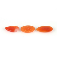 Batu Permata Carnelian Oranye Potongan Cabochon Berkualitas Tinggi Alami untuk Pembuatan Perhiasan Bentuk Campuran Ukuran Beragam Bersertifikat Pihak Ketiga