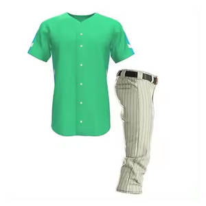 Uniforme de baseball sublimé du Pakistan haute qualité vente en gros respirant jeunes hommes adultes col rond boutonné personnalisé - Product Image 5