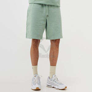 Logo personnalisé OEM Short de sport pour hommes en coton et polyester écologique Design en maille à la mode Transfert de chaleur Teint uni - Product Image 3