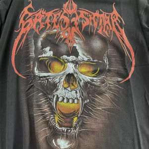 Haute qualité 100% coton hommes T-Shirt motif solide conception personnalisée coupe régulière poids lourd haut GSM cou épais sérigraphié - Product Image 5