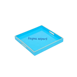 Fancy <b>Black</b> Enamel Glossy Finished Wooden <b>Serving</b> <b>Tray</b> for Hotel Restaurant Catering-Bar Accessories - Product Image 4