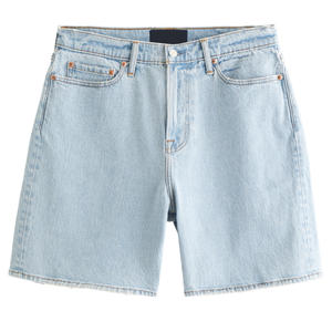 Shorts en jean décontractés respirants Streetgrace pour hommes, en coton, production OEM avec personnalisation du logo, marque privée, délavage clair - Product Image 1