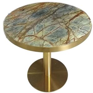 Juego de 2 bases de madera con marco de alambre de hierro, mesa de centro decorativa para el hogar, muebles, dormitorio o comedor, mesa decorativa - Product Image 4