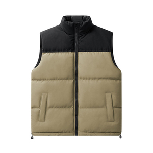 <b>Men's</b> <b>Lightweight</b> Winter Warm Half Sleeve <b>Jacket</b> Casual Bubble Vest with Front Logo for Sale - Product Image 3