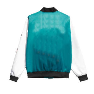 Blouson aviateur en satin personnalisé de haute qualité polyester hiver hommes et femmes veste universitaire en satin de baseball pour hommes - Product Image 5