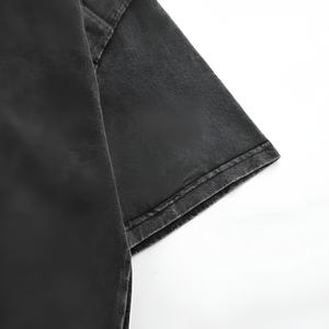 Camiseta Extra Grande de Estilo Vintage Lavada para Hombre y Mujer, Algodón Grueso, Estilo Urbano, Camiseta Lisa Minimalista, Ropa Casual Diaria - Product Image 5