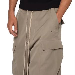 Haute qualité hommes décontracté Vintage Cargo pantalon personnalisé en gros mi-taille ample Baggy travail pantalon respirant léger toile - Product Image 2