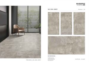 Azulejos de porcelana de superficie azucarada más vendidos en tamaño 60x120cm 600x1200mm 24x48 para uso en pisos y paredes interiores modernos. - Product Image 5