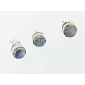 Simple Circle Moonstone Stud Pendientes Accesorio de moda - Product Image 2