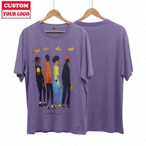 Vente en gros de t-shirt surdimensionné en coton avec logo imprimé pour hommes personnalisé 180 g/m² de longueur épaule lourde t-shirt graphique personnalisé - Product Image 5