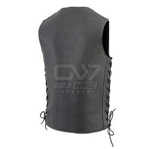 Chaleco de cuero de material de alta calidad para hombre, venta al por mayor, Chaleco de cuero para hombre, Chaleco de cuero transpirable para hombre - Product Image 2