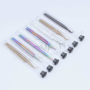 Pince à épiler professionnelle durable en acier inoxydable pour extensions de cils Poignées ergonomiques avec pointe pointue Vue d'ensemble pour une meilleure zone de travail - Product Image 3