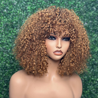 Vente Directe d'Usine Perruques Cheveux Bruts Vietnamiens Bouclés Pixie Alignés Cuticules Super Double Drawn pour Femmes Noires