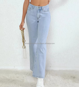 Classic Blue Denim Flare Jeans Women High Waisted Slim Fit <b>Bell</b> Bottoms women denim jeans pants - Product Image 4