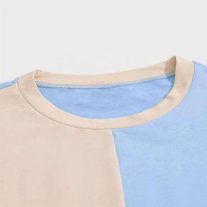 Conjuntos Casuales de Invierno para Hombre al por Mayor, Camiseta de Manga Corta y Pantalones Cortos, Color en Contraste, 100% Algodón Transpirable - Product Image 6