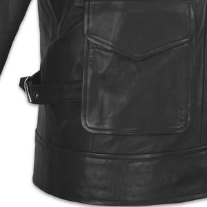 Veste d'hiver épaisse et chaude pour homme, veste en cuir véritable de couleur unie, veste d'hiver tendance, vestes en cuir originales - Product Image 3